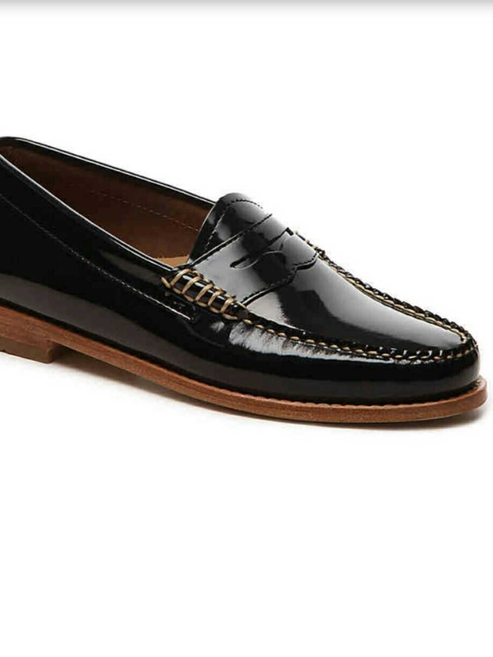 GH Bass Whitney Weejuns Loafer Black Patent Size 8 Free People